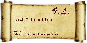 Izsó Leontina névjegykártya